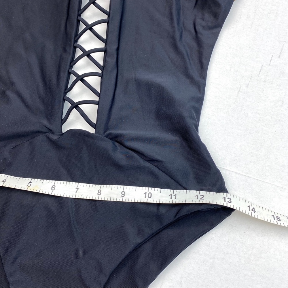 Ripcurl Criss-cross front Black One Piece Swimsuit - Picture 7 of 8